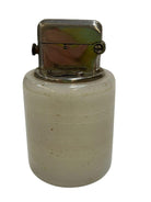 Hand Polished White Agate and Chrome Table Lighter, circa 1930