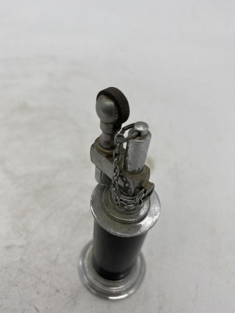 Brown and Silver Petrol Table Pull Chain Lighter by Daltis