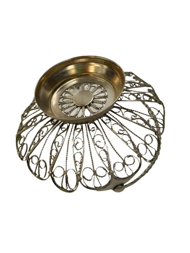 Russian Woven Brass Fruit Moskva Basket Bowl