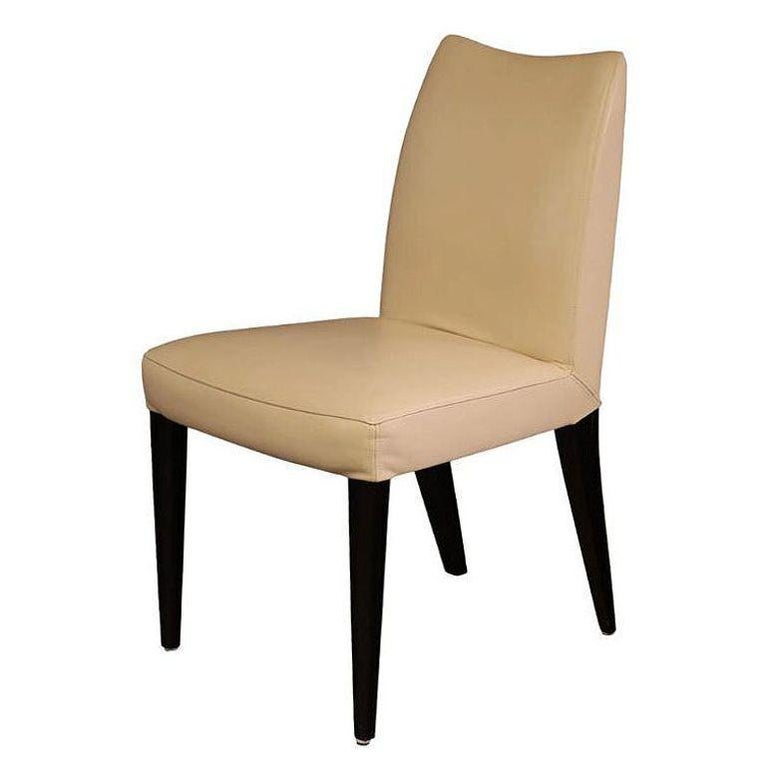 Dakota Jackson Pull Up "Iko" Sculpted Leather Side Chair