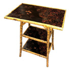 Restored Aesthetic Movement Tiger Tortoise Bamboo 3-Tier Pedestal Side Table