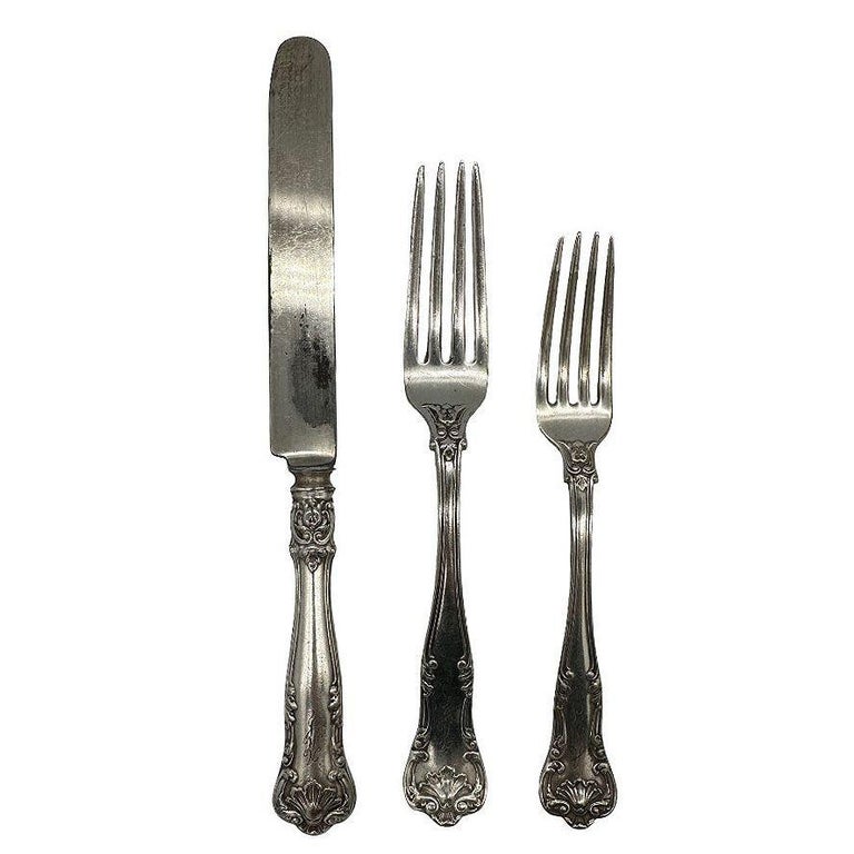 Edwardian "Regent" 16 piece Fork/Knife Silver Plate Silverware Set by Gorham