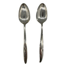Mid-century "Silver Flower" & "Song of Autumn" Serving Spoons by Oneida Silver