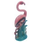 Mid-century Mother & Daughter Pink Flamingo Ceramic Tabletop Statue By Leftons