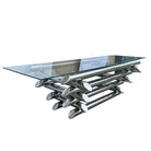 Paul Mayen Style Chrome Tubular Stacked Cocktail Table