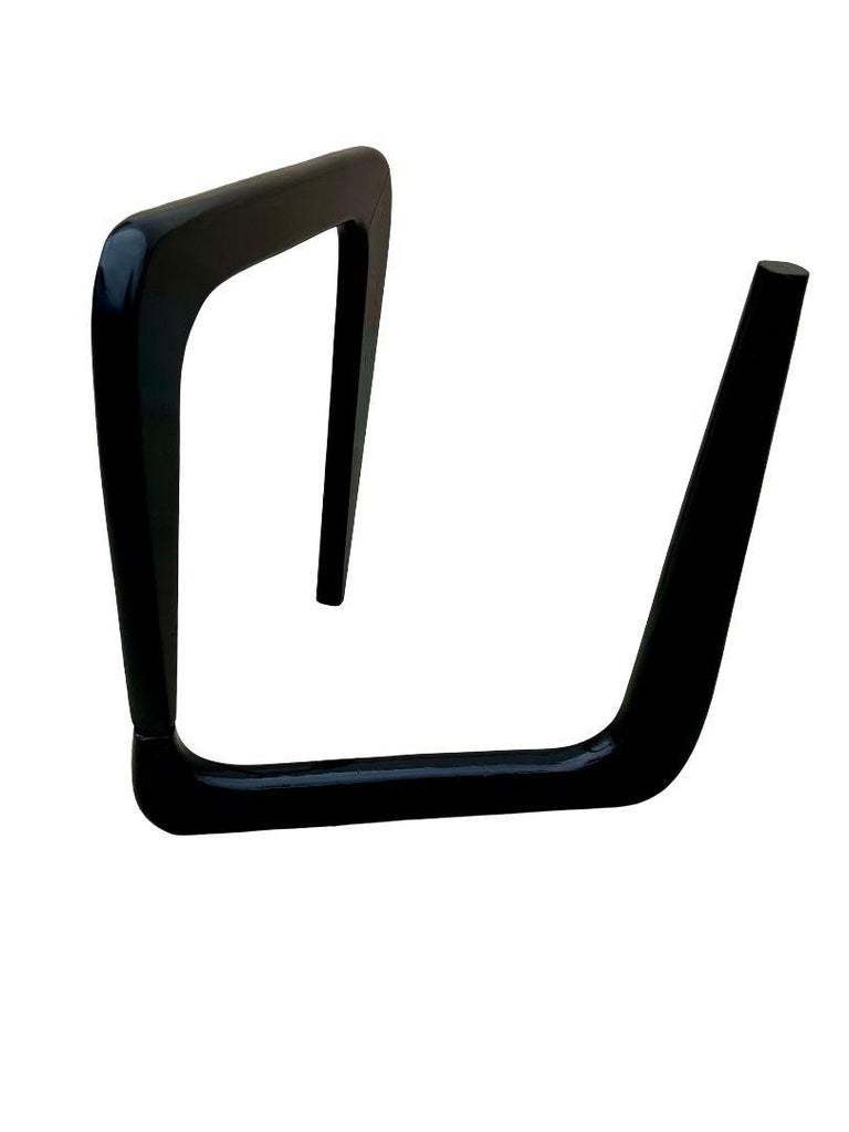 Noguchi Style Triangle Glass Top Wide Side Table