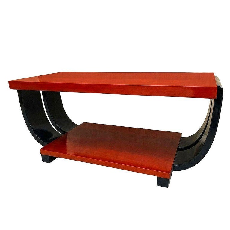 Two-Tone Art Deco Side & Coffee Tables Pair by Gilbert Rohde for Brown Saltman