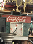 Large 4' Foot Coca-Cola Light Up Steel Marquee Clock, Circa 1960