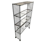 Mid-Century 4-Tier Iron Wire Art Display Shelf Bookshelf, Pair
