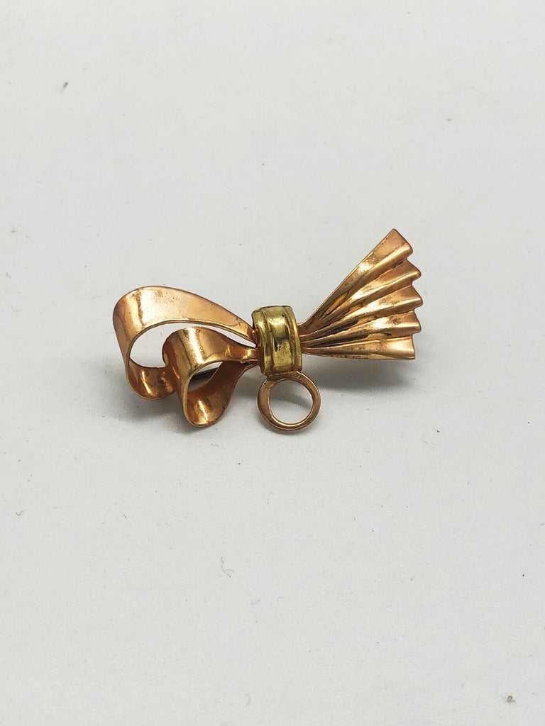 Mid Century Rosegold Pin Brooch Set
