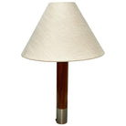 Nickel Básica M2 Table Dimmer Lamp by Santiago Roqueta For Santa & Cole w/ Shade
