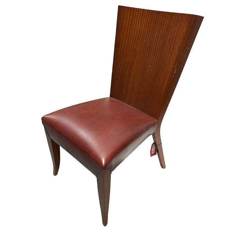 Dakota Jackson "Aldabhra" Sculptural Leather Side Chair