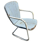 Mid-century Steel Flat Iron Springer Patio Outdoor Lounge Chair, Pair
