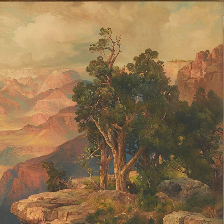 "The Grand Canyon of Arizona, from Hermit Rim Road" 1913 Print by Thomas Moran