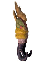 Rare Arthur Court Handcarved Folkart Rabbit Wall Hook Coat Holder