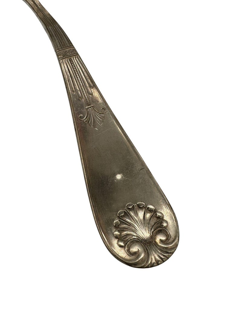 1889 Towle Mfg. Co Shell II Pattern Large Soup Ladle Mono Grammed "Fox"