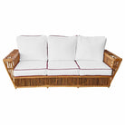 Deco Style "Presidents" Stick Reed Rattan Nantucket Sofa/Lounge Living Room Set
