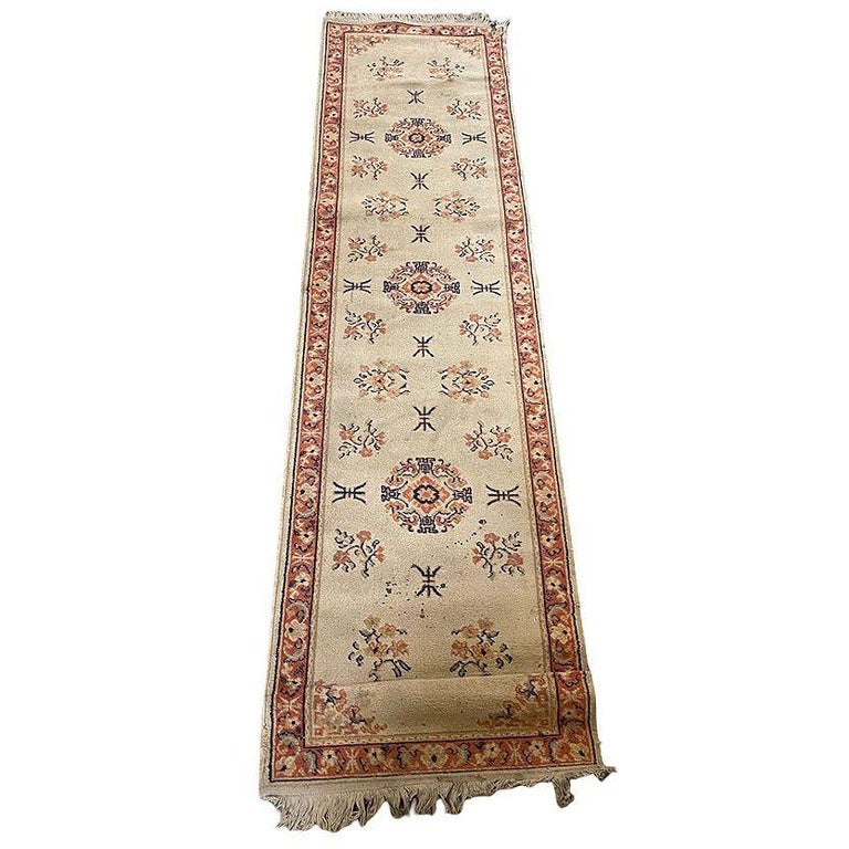 8' Foot Hand Knotted Wool Turkish Oushak Runner Rug