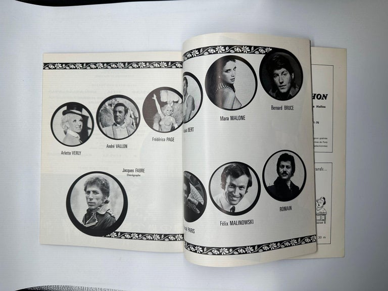 1971 Folies Bergère Starring Hélène Martini Vintage Cabaret Pamphlet by Erté