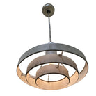 Mid-Century "Saturn" Ceiling Steel 15" Pendant by Kurt Versen, 6 Available