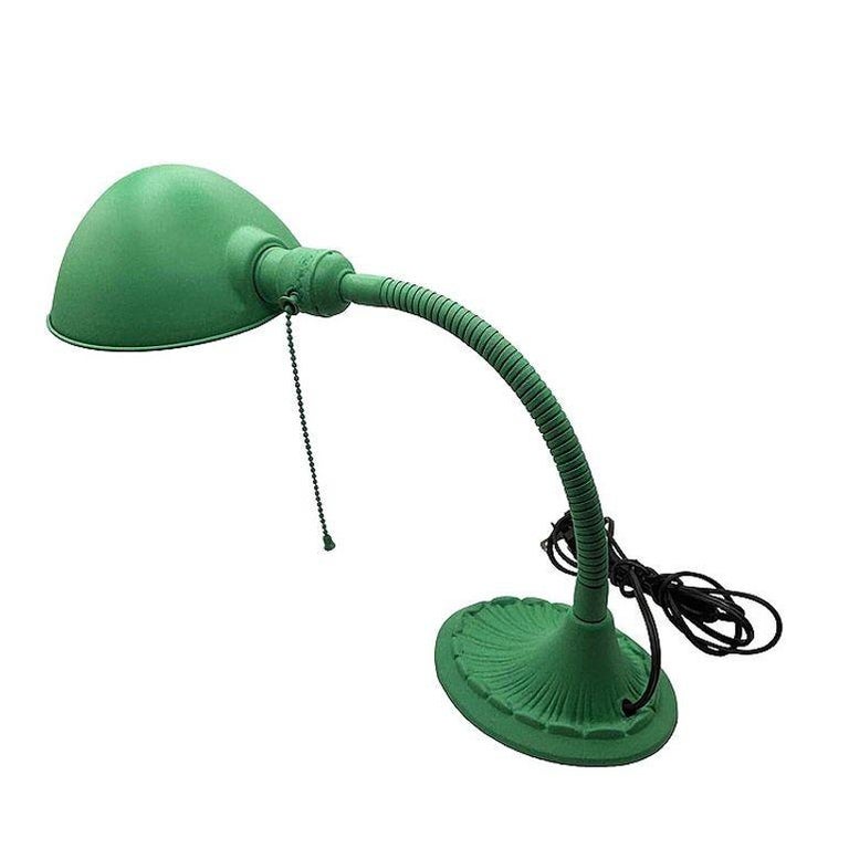 Art Deco Gooseneck Desk Lamp w/Dome Shade and Shell Base