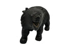 Ainun Black Bear Hand Carved Wood Sculpture with Glass Eyes