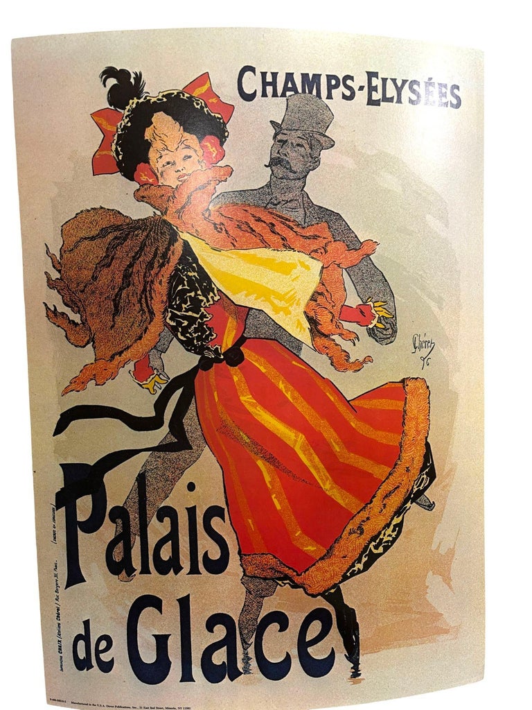Vintage 1970's Reprint French Champs Poster Elysee's Palais De Glace - Unframed