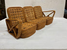 Paul Frankl Style Salesman Sample Miniature Rattan Livingroom Set, 1950
