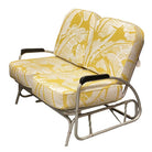 Aluminum Patio/Outdoor Sled Base Rocking Slider Settee w/ Speed Arms