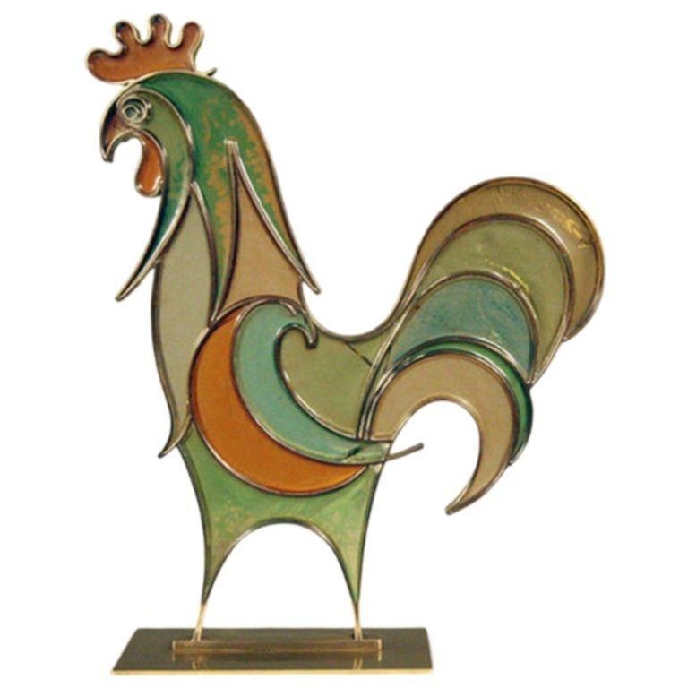 Rare Hans Hagenauer Rooster and Parrot Figures