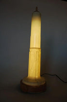 Streamline Art Deco Celluloid Empire State Building Shaped Florescent Table Lamp