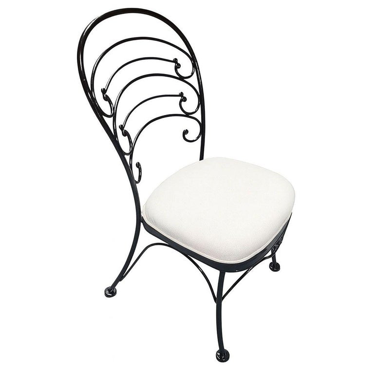 Restored Mid-century Iron Café Patio/Outdoor "Ribcage" Chair by Woodard Set of 3