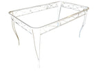Mid-century Woodard Glass Top Wrought Iron Scroll Pattern Patio Outdoor Set