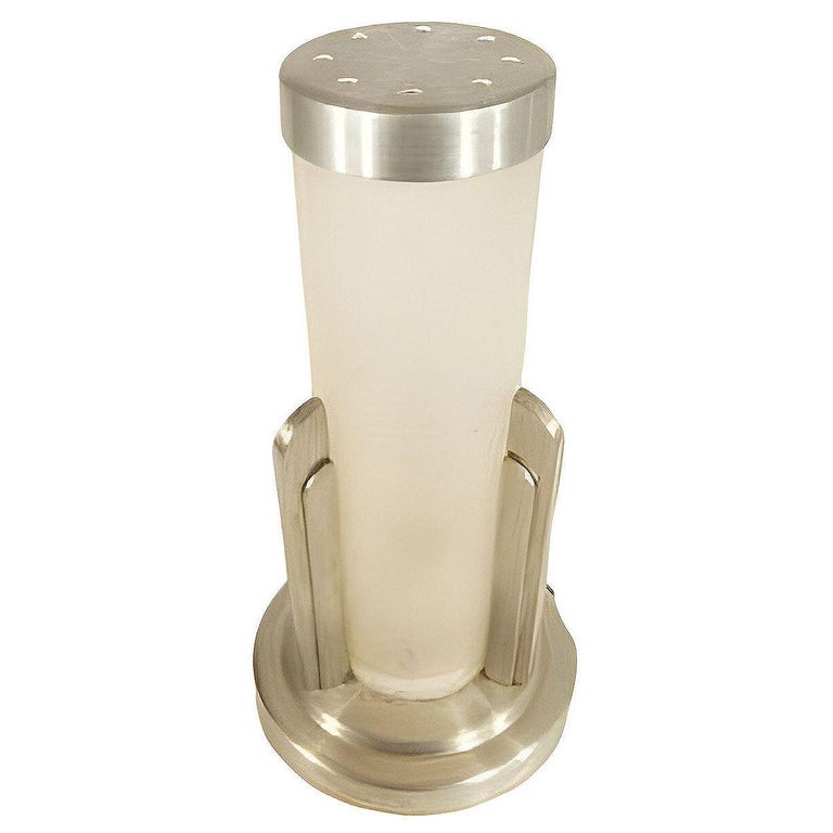 Streamline Machined Aluminum Cylinder Café Table Lamp Pair by Saturn Lighting
