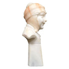 Hand Carved Boy and Girl Alabaster Bust Set