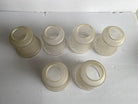 2 " Victorian Style Frosted Laced Hand Blown Glass Shades Six Available
