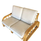 Rare Restored Museum Quality 3-Strand Rattan Settee, Paul Laszlo for Ficks Reed