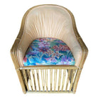 Set of Four Pencil Reed Rattan Armchair, Restored, 1970s