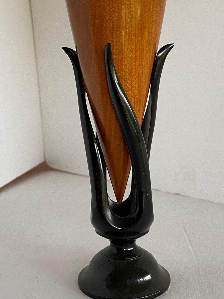 Sculpted Ebony and Chakte Kok Wood "Hollow Vessel" #14 by Don Comer Lacma