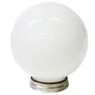 1930 Round Art Deco School House Milk Glass Ceiling Globe w Flush Celing Fixture
