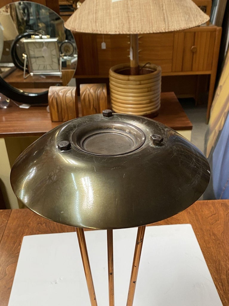 High Style Machine Age Bronze and Copper Art Deco Ashtray