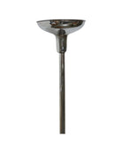 Art Deco Chrome & Wood Torchiere Floor Lamp End Table