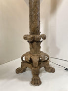 Vintage Italian Baroque Style Hand Carved Wood Floor Lamp