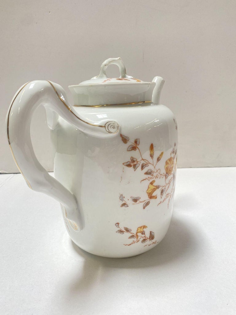 1910's Carlsbad Gutherz Floral Blossom Pattern Tea or Coffee Pot
