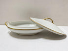 Noritake Nippon Antique Colonial Covered Vegetable Bowl with Gold Band