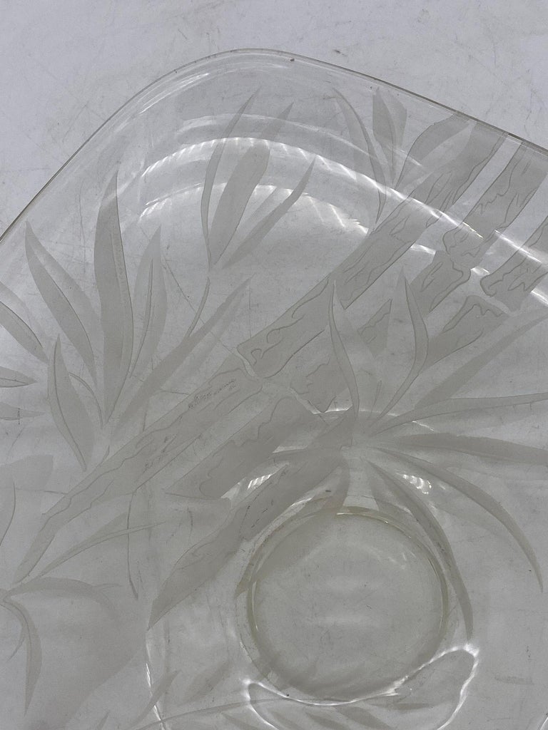 Art Glass Serving Plate by Dorothy C Thorpe