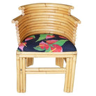 Restored Streamlined Art Deco Stacked Rattan Dining Side Chair, Set of Four