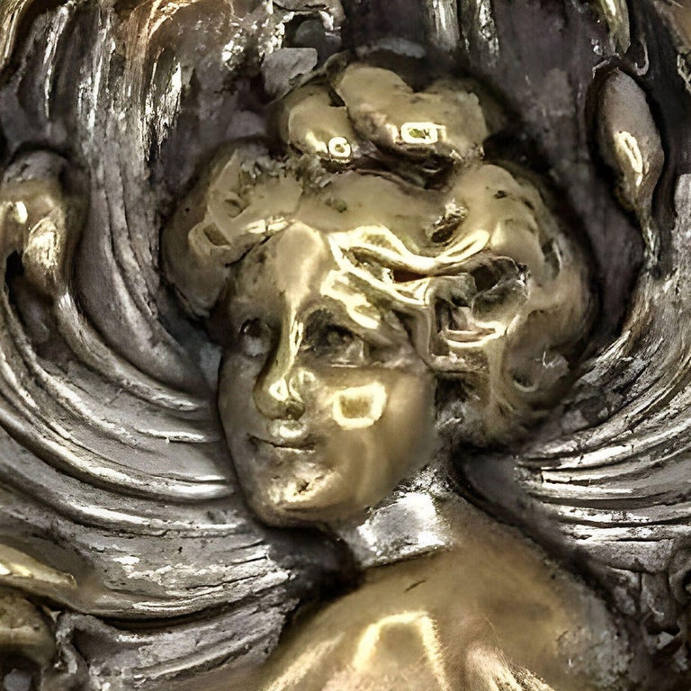 Victorian Art Nouveau Gibson Girl Portrait Pin Girl Brooch