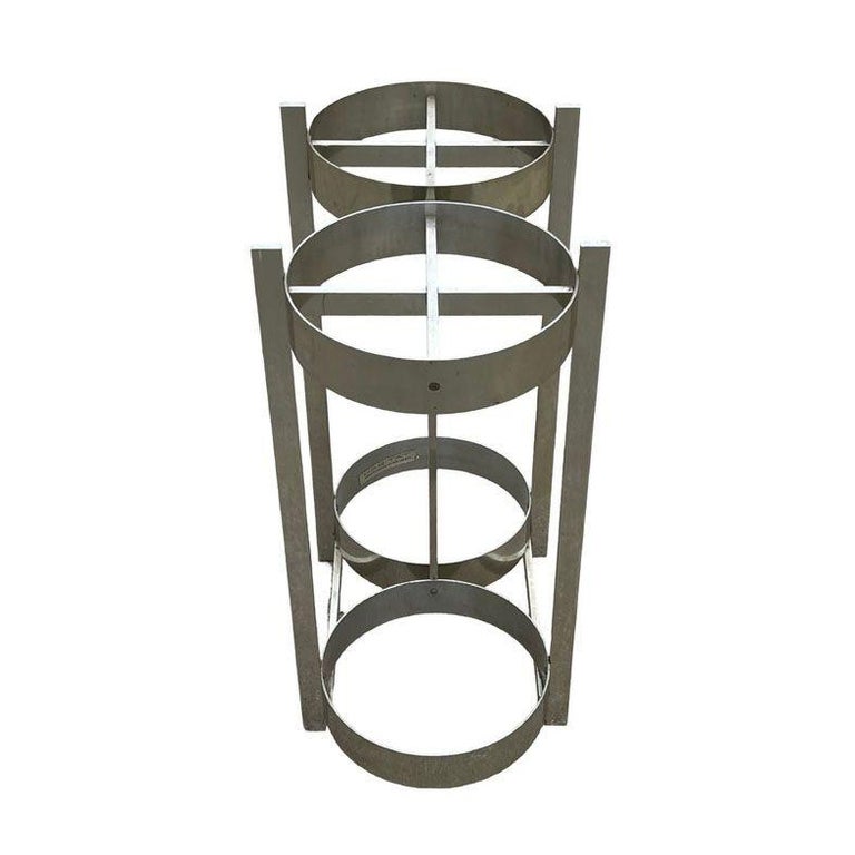 Polished Aluminum Umbrella Stand by Paul Mayen for Habitat