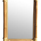 Restored Extra Large Single-Strand Rattan Mirror with Fancy Wrappings